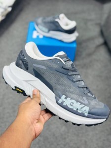 HOKA Mafate Speed 2-Grey / Feldspar Mountain Fog/Black/Satellite Grey-(super lightweight and Super comfortable)-(Made in vietnam)--hkn1brw