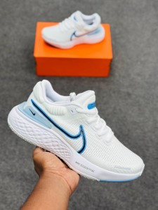 NIKE ZOOMX INVINCIBLE RUN FLYKNIT 2-(Original 1:1 grade quality)- Made in Vietnam - Super soft and comfortable- (white Blue)