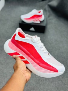 Adidas HYPERBOOST EDGE Running Shoes-Cloud White / Pure Ruby / Zero Metalic-(super lightweight and Super comfortable)-(Made in vietnam)-adhybored