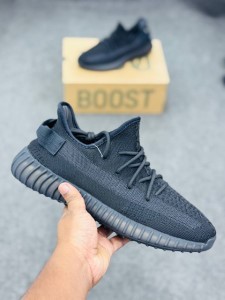adidas Yeezy Boost 350 V2-black/dark grey/Static Black-(super lightweight and Super comfortable)-(Made in vietnam)-adb350lbk