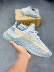 adidas Yeezy Boost 350 - bluish-grey/pale yellow-(super lightweight and Super comfortable)-(Made in vietnam)-adb350uo