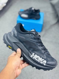 HOKA Mafate Speed 2-Black / Satellite Grey-(super lightweight and Super comfortable)-(Made in vietnam)-hkn1fbk